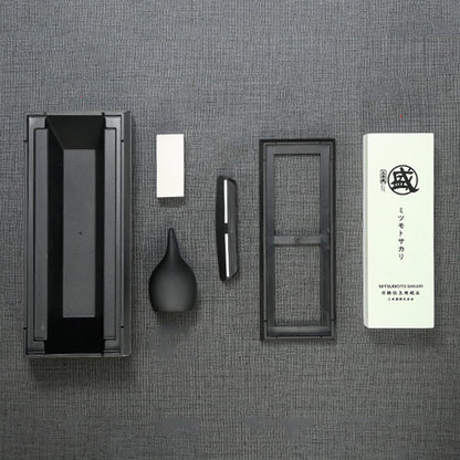 Japanese Premium Whetstone Knife Sharpening Set – Traditional Double-Sided Grindstone in Gift Box