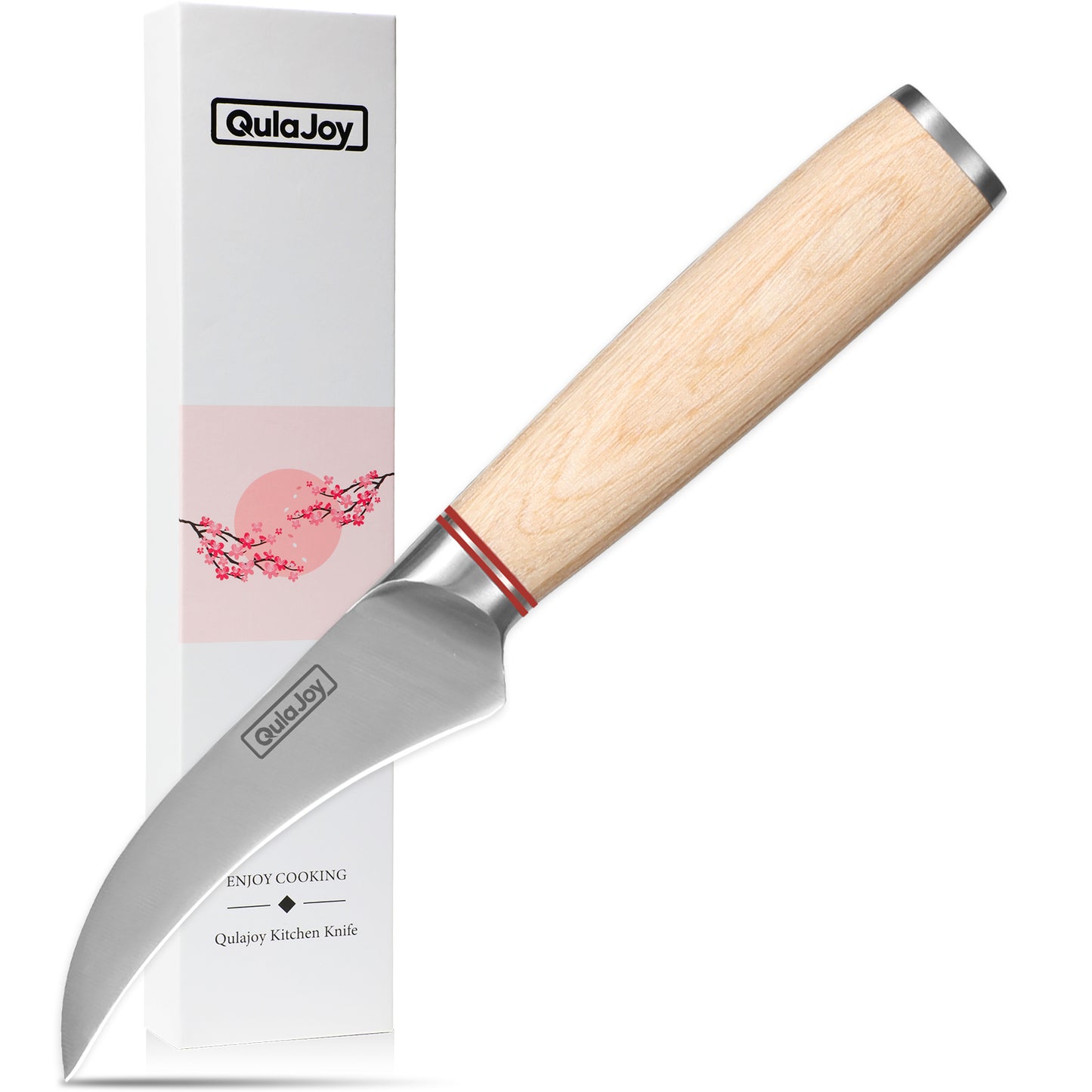 Japanese 6.5" Cleaver Knife – High Carbon Stainless Steel Chef’s Knife with Wooden Handle