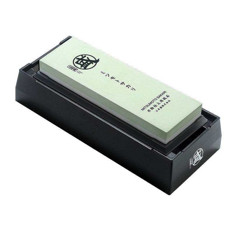 Japanese Premium Whetstone Knife Sharpening Set – Traditional Double-Sided Grindstone in Gift Box