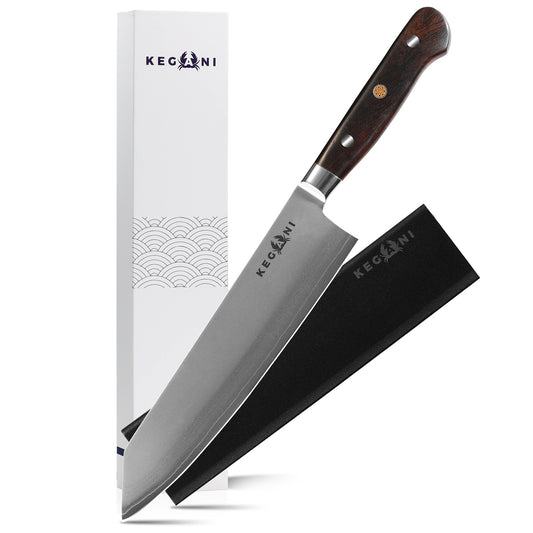KEGANI Japanese Kiritsuke Knife – 9-Layer VG-10 Steel 8" Chef’s Knife with Ergonomic Handle