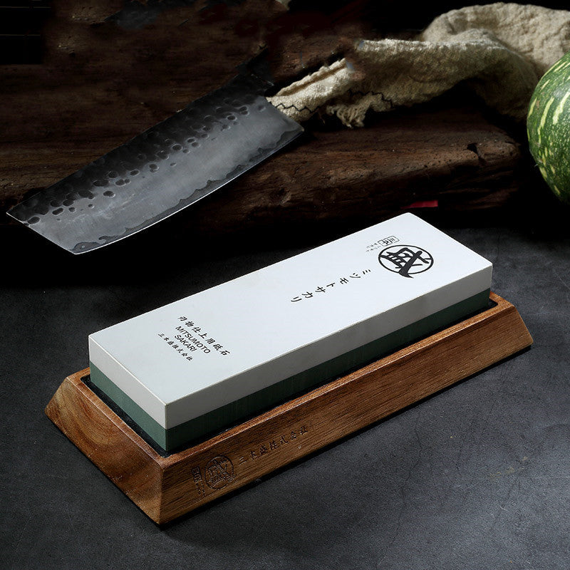 Japanese Premium Whetstone Knife Sharpening Set – Traditional Double-Sided Grindstone in Gift Box