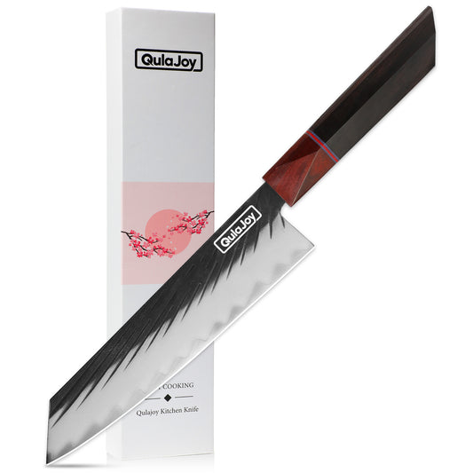 Qulajoy Japanese Boning Knife – Hand-Forged High Carbon Steel with Sandalwood Handle