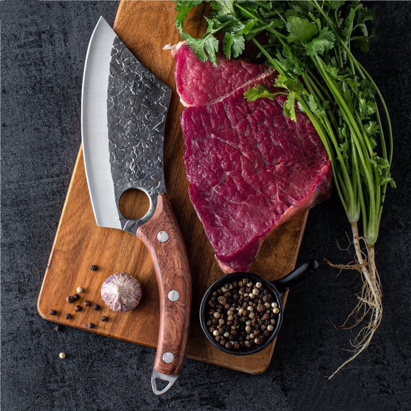 Forged Multi-Purpose Kitchen Knife – 17cm 4Cr13MoV Stainless Steel Blade with Rosewood Handle