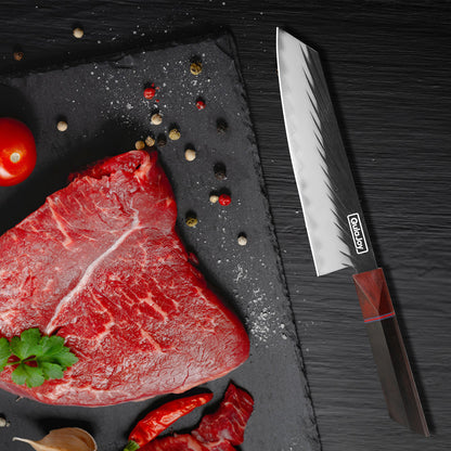 Qulajoy Japanese Boning Knife – Hand-Forged High Carbon Steel with Sandalwood Handle